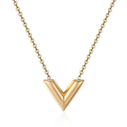 V Shaped Pendant Necklace